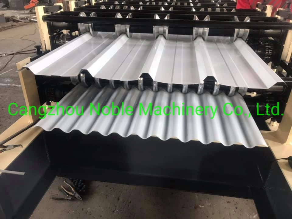 Portable New Roof Use Steel Cold Roll Corrugated /Rib Profile Design Wall Tile Making Roll Forming Machine