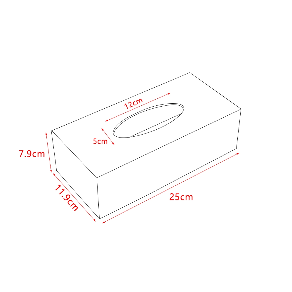 Bambus quadratische Form Tissue Holder für Badezimmer Büro Holzgewebe Halter