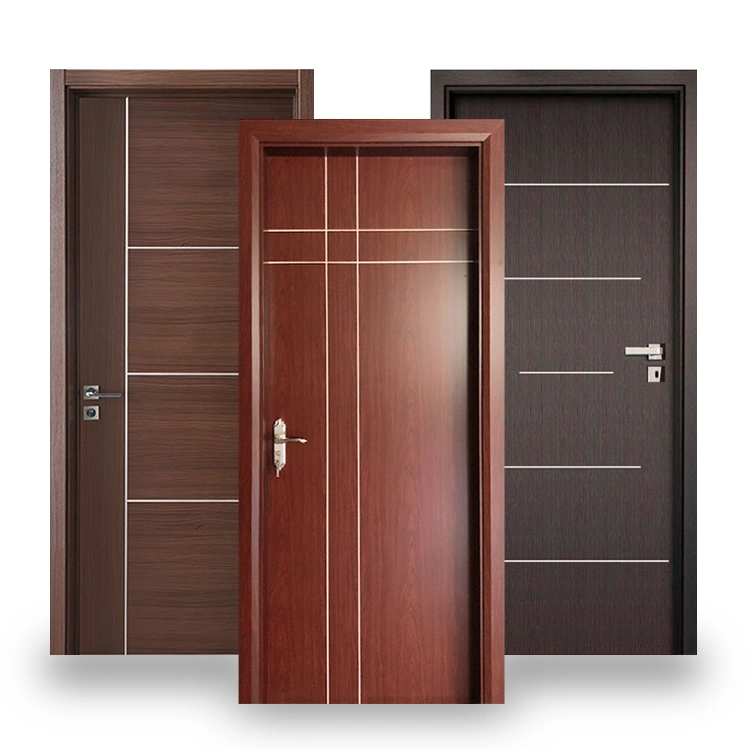 China Newest Design Indoor Room Washroom Toilet Water Proofing Flat WPC Wood Doors