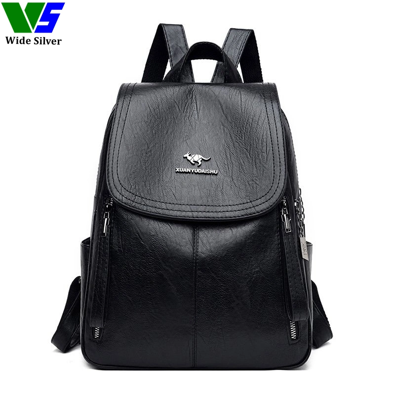 Wide Silver Backpack Durable fashion Rucksack Women Backpack School Bags for Girl