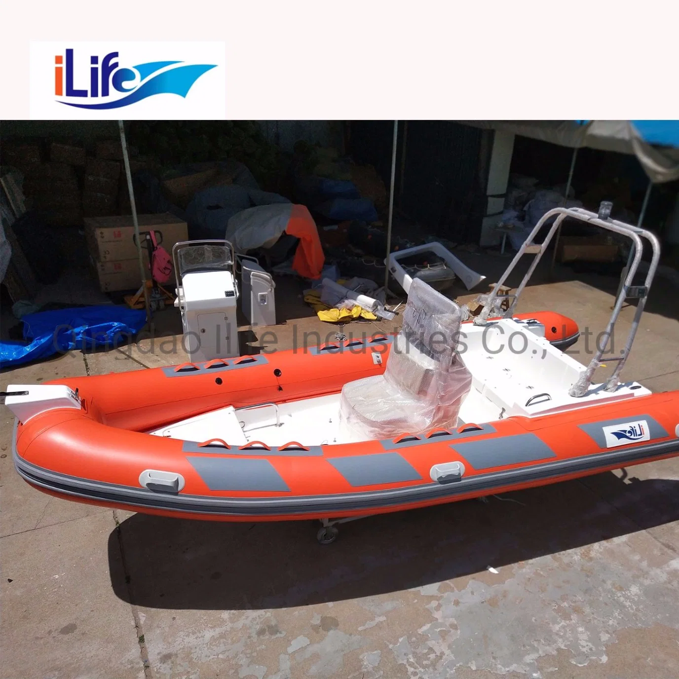 ILife (CE) 17,7FT 5,4m 10 personas China Rib Fibra de vidrio rígido Hull Inflatable Boat para la venta