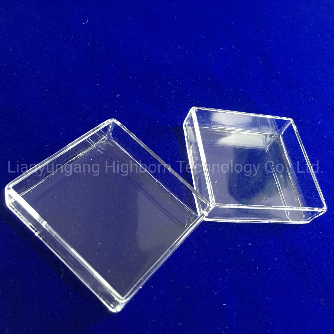 High Purity Customized Clear Heat Resistance Polishing Square Fused Silica Glass Petri Dish for Lab Test