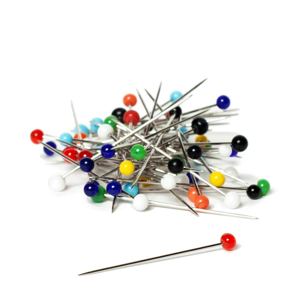 Multicolor Glass Ball Head Pin Straight Quilting Pinsfor Dressmaking Jewelry Components Flower Decoration