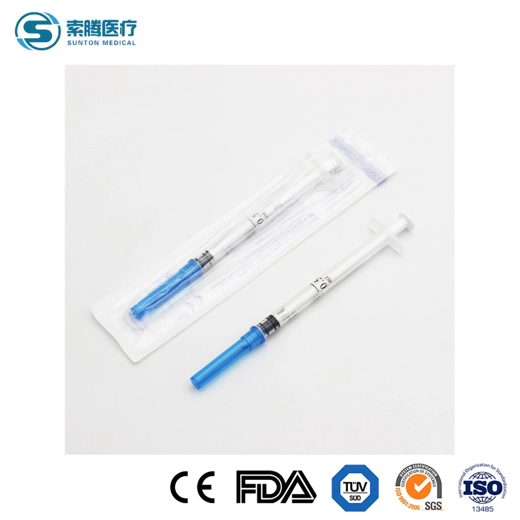 Sunton Tb Syringe China Plastic Steel Syringe Manufacturing 1ml 2ml 5ml 10ml 20ml 30ml 50ml 100ml Metal Luer Lock Tips & Needles Glass Syringe and Accessories