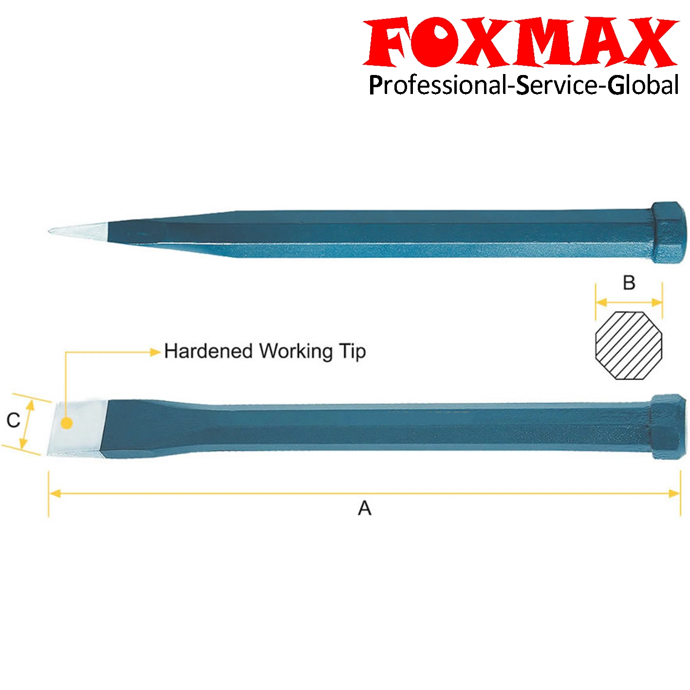 Wood Carving Cold Breaker Hex Flat Chisel (Fxc-06)