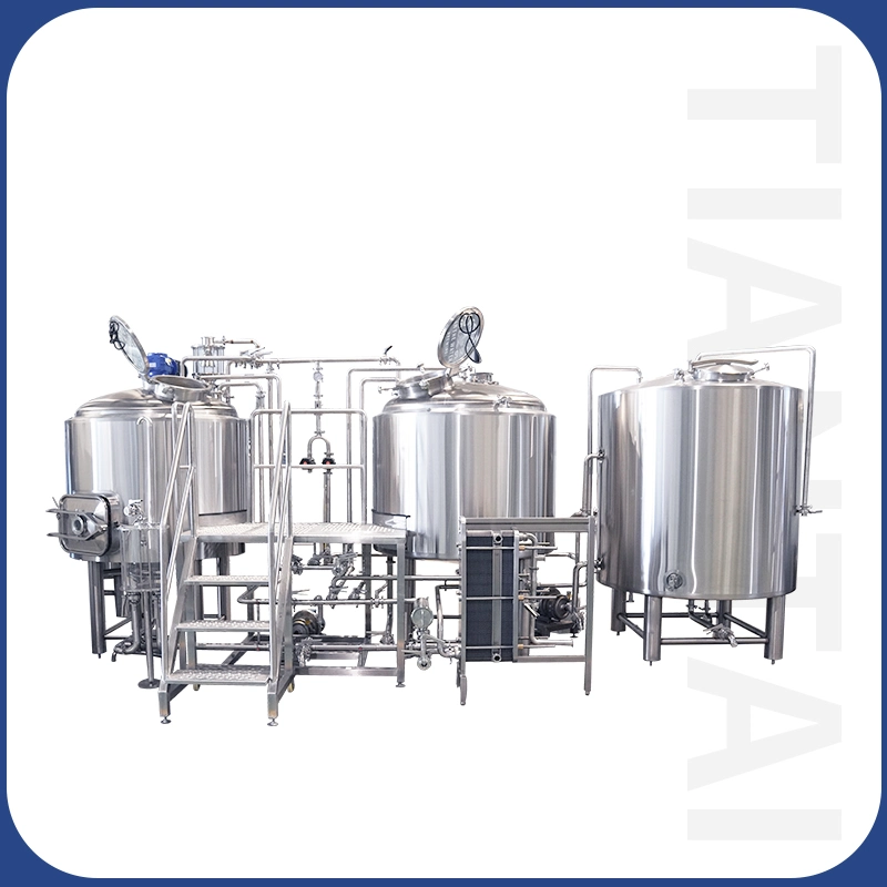 1000L 2-Vessel Hot Water Tank Full Automatic Controlled Beer Brewing Equipment