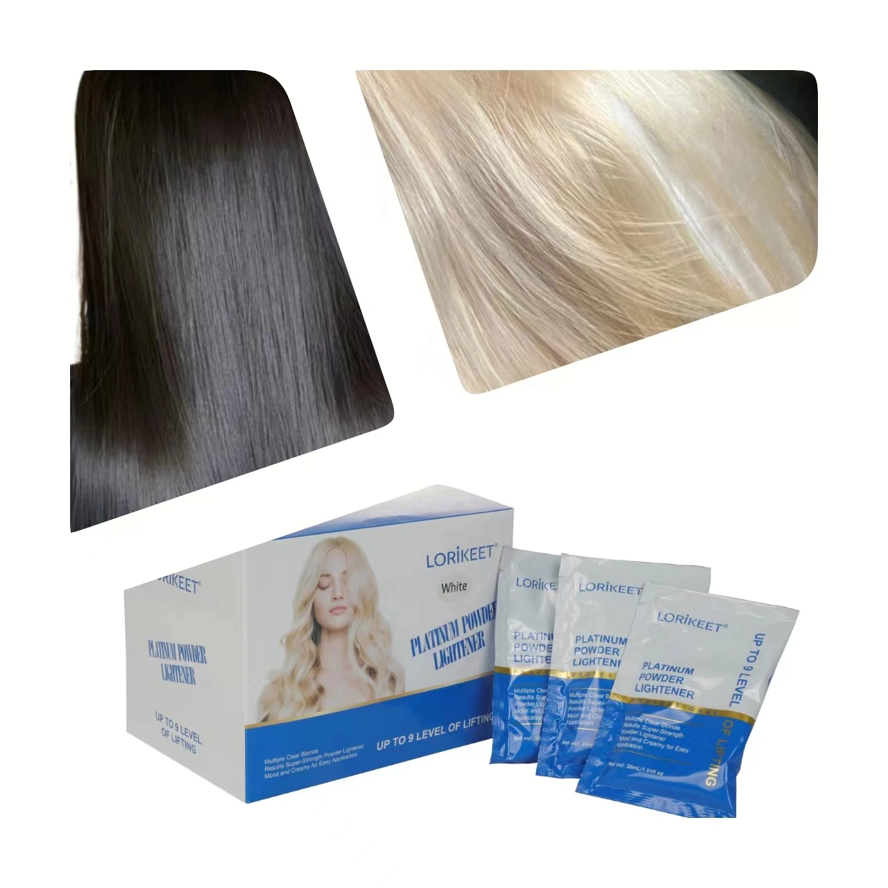 Professionnel oxygène blanchiment poudre étiquette privée blanchiment cheveux niveau de poudre 9