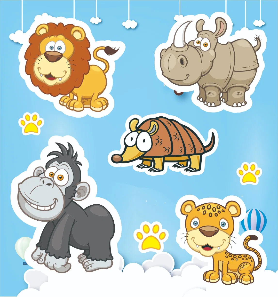 Manufacture Paper Sticker Custom Colorful Cartoon Decorative Plastic Stickers for Kids