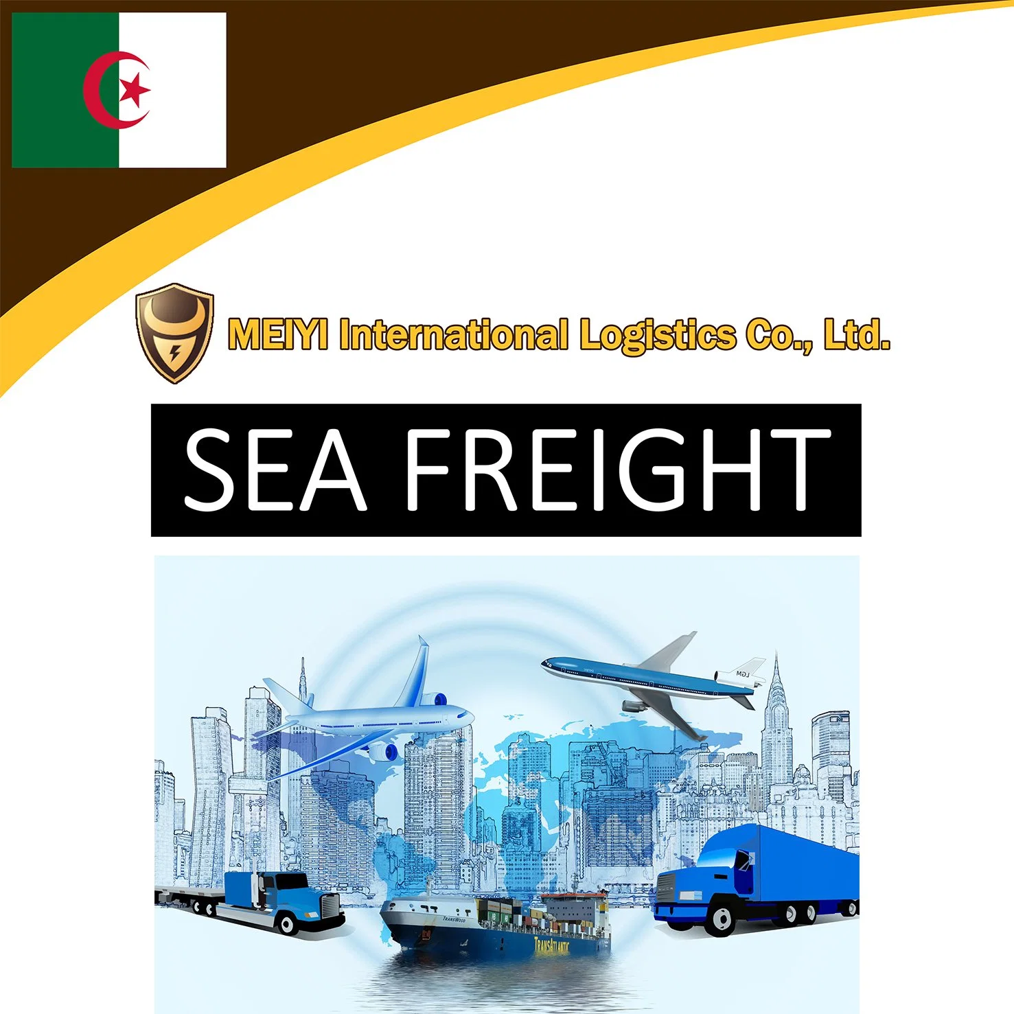 Drop shipping service from China to Algeria by sea freight 1688 logistics ems shipping price international forwarder