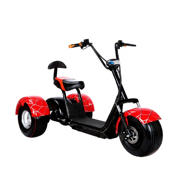 Última Alta calidad de 2000W60V 20Ah Citycoco 3 Motor de doble rueda de bicicleta eléctrica Trike Golg