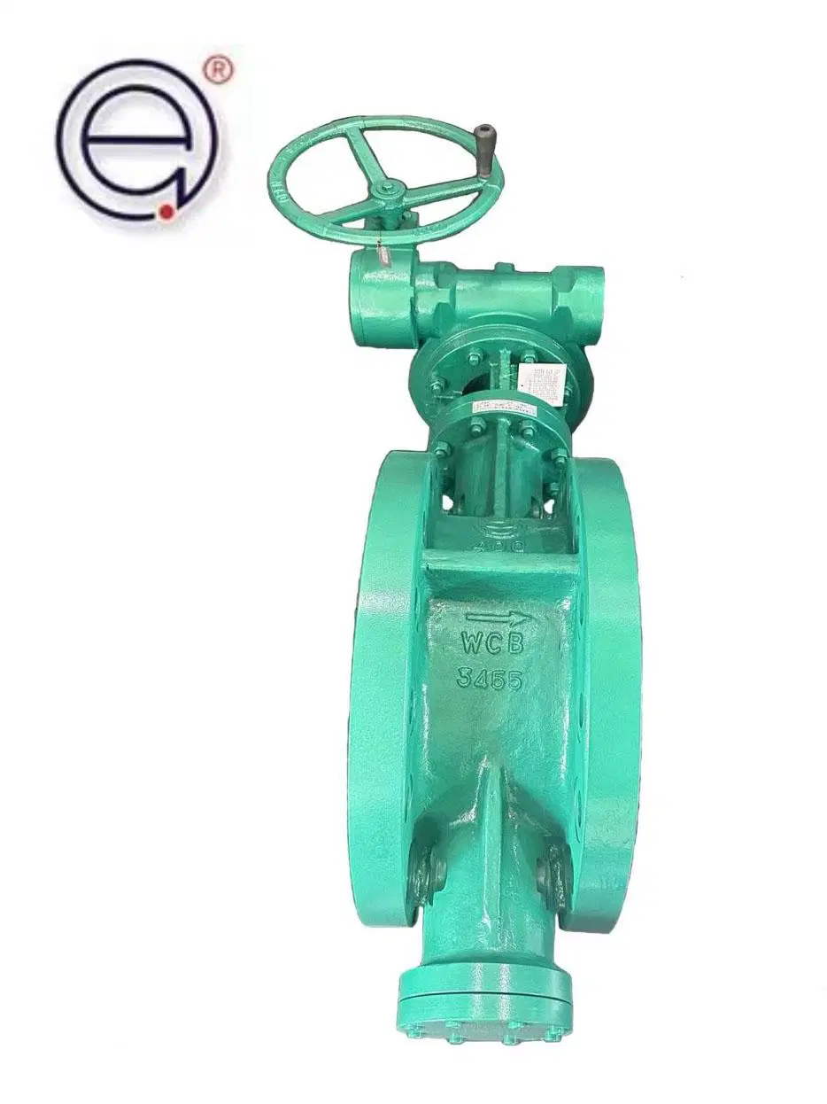 D343H-40C DN400 turbo-driven flanged multi-level hard sealed butterfly valve