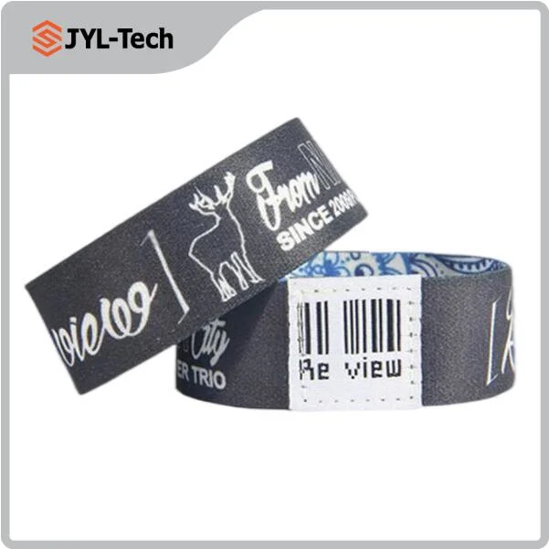 Customized Elastic NFC Bracelet 13.56MHz NFC Woven Bracelet Ntag213 Qr Code Fabric Manufacturer RFID Wristband