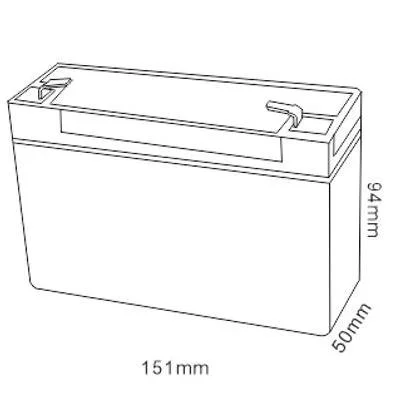 TCS SL6-10h 6V 10Ah DC-Bleiakku für Elektrowerkzeuge