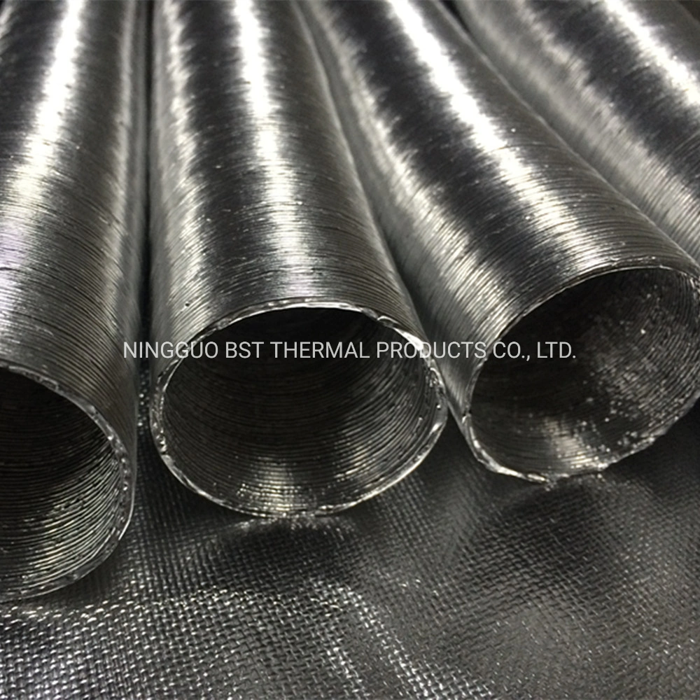 Glassfiber Paper Insulation Wool Hot Air Ducting Flexible Heat Resistant Car Engine Pipe Aluminium Metal Hose Heating and Ventilation Ducts