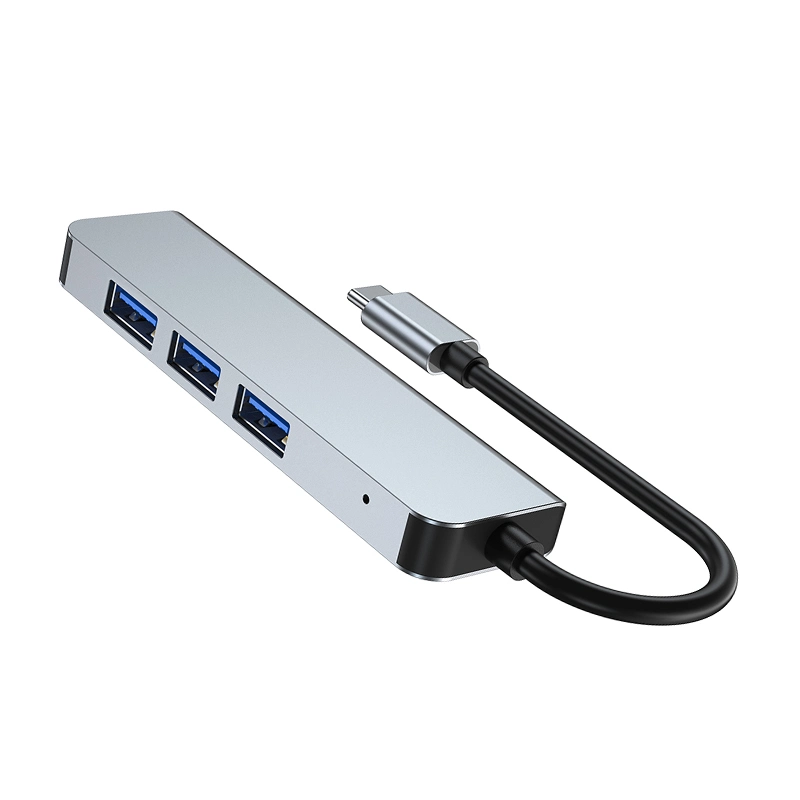 4-Port USB 3.0 Aluminum 4 in 1 USB C Hub