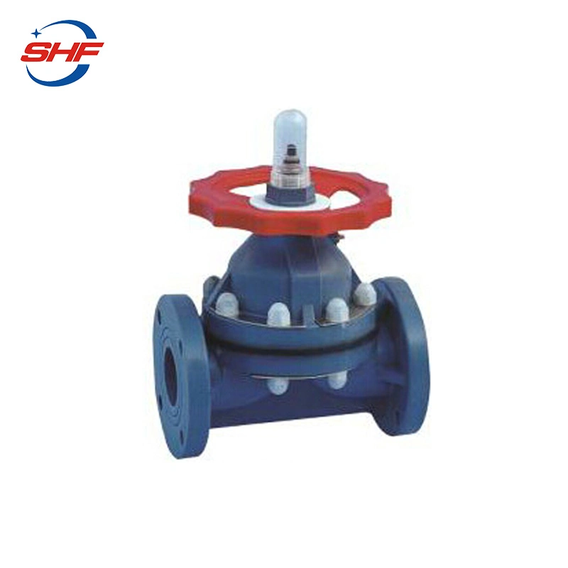 Manual Plastic CPVC Straigtway Diaphragm Valve Double Flanged/CPVC Straightway Diaphragm Valve