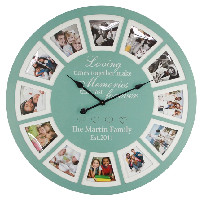 Loving Memories Forever DIY 12 Bilder MDF Wanduhr