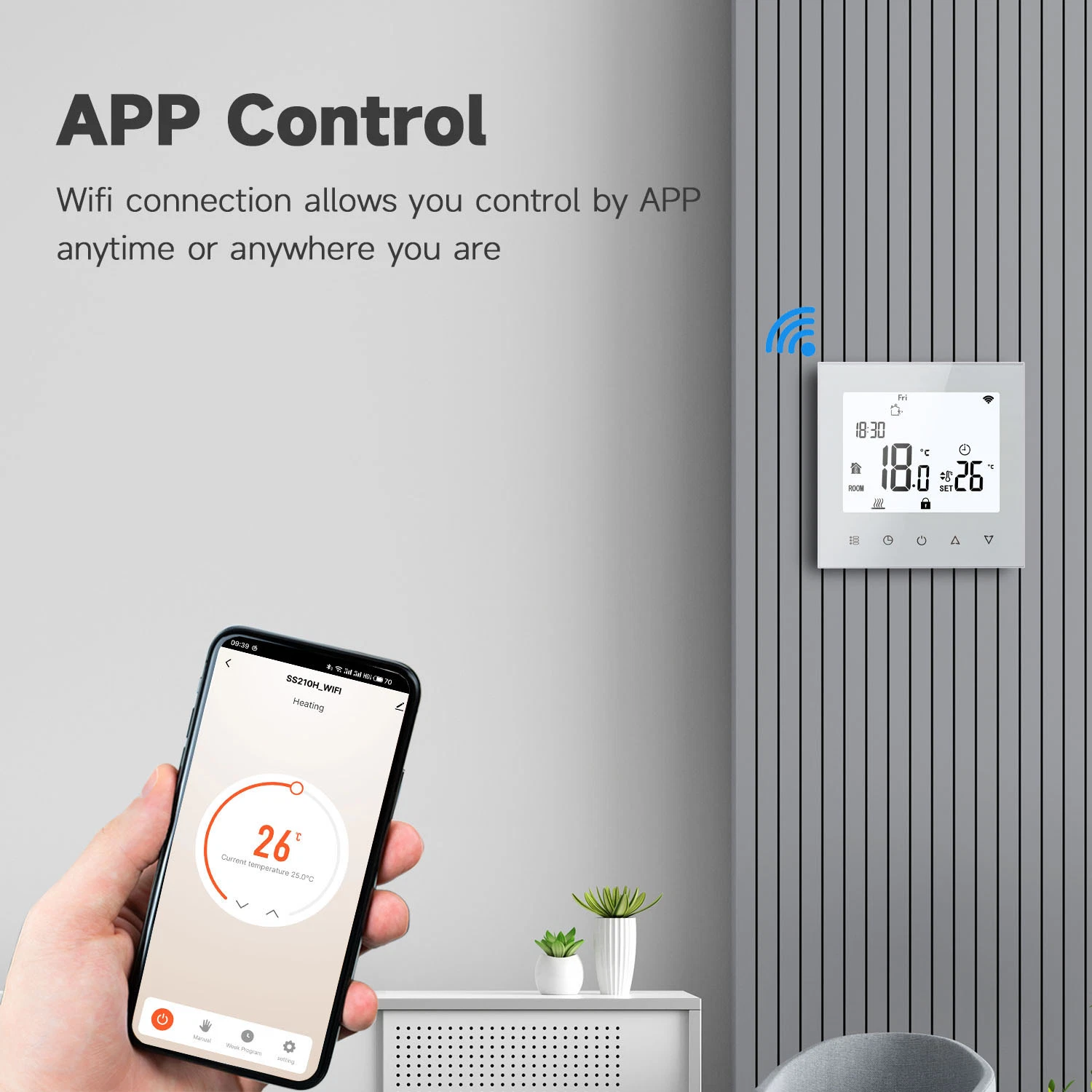 WiFi Smart Thermostat Temperature Controller for Water Electric Floor Heating Gas Boiler Works with Alexa Google Home