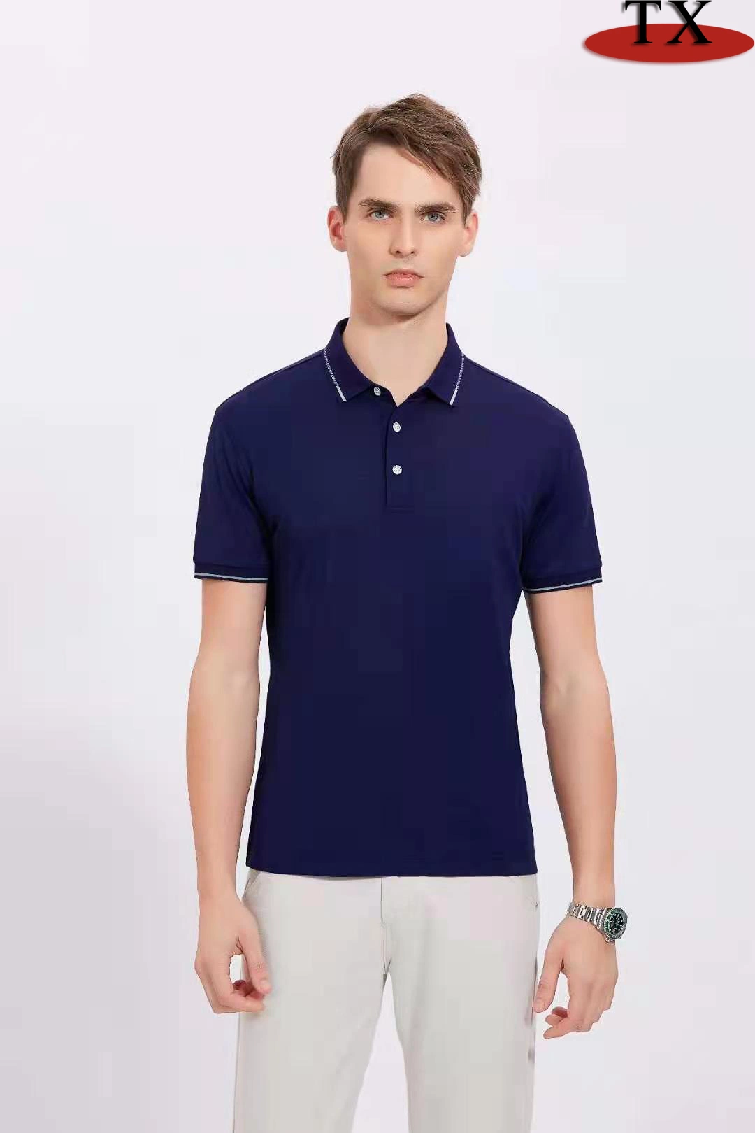 Wholesale/Supplier High quality/High cost performance Polyester Cottton Fabric Polo Shirt