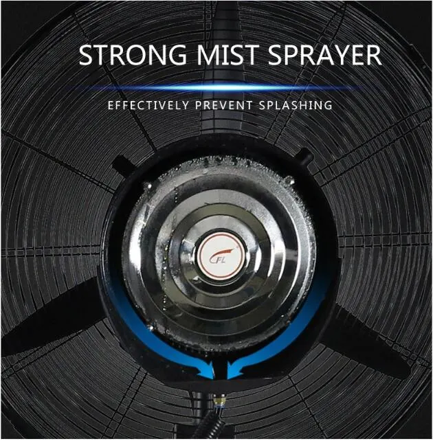 Una gran potencia industrial 65cm / 75 cm Ventilador de la nebulización con Ce el fuerte viento de alta velocidad del ventilador de pie