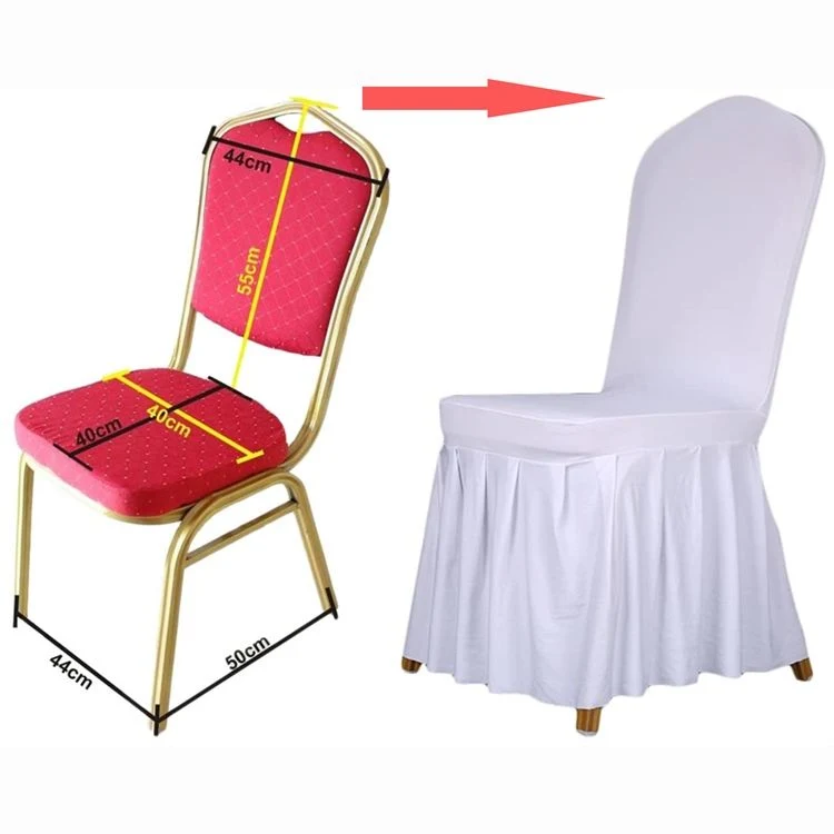 New Style Air Layer Polyester Banquet Chair Cover Spandex for Dining Room Wedding Decoration