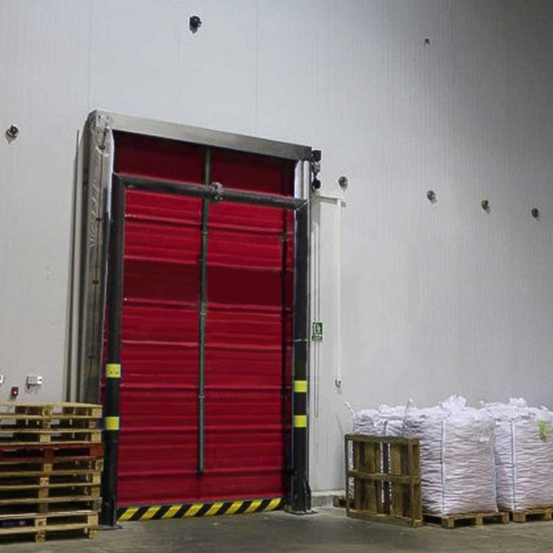 Porte hangar industrielle en PVC automatique résistante au vent