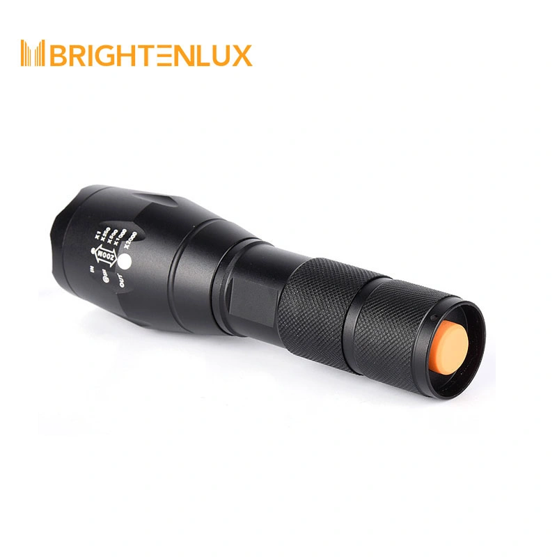 Brightenlux 1000 Lumen High Power Multipurpose T6 Portable 18650 Battery USB Rechargeable Metal Tactical Waterproof LED Torch Flashlight