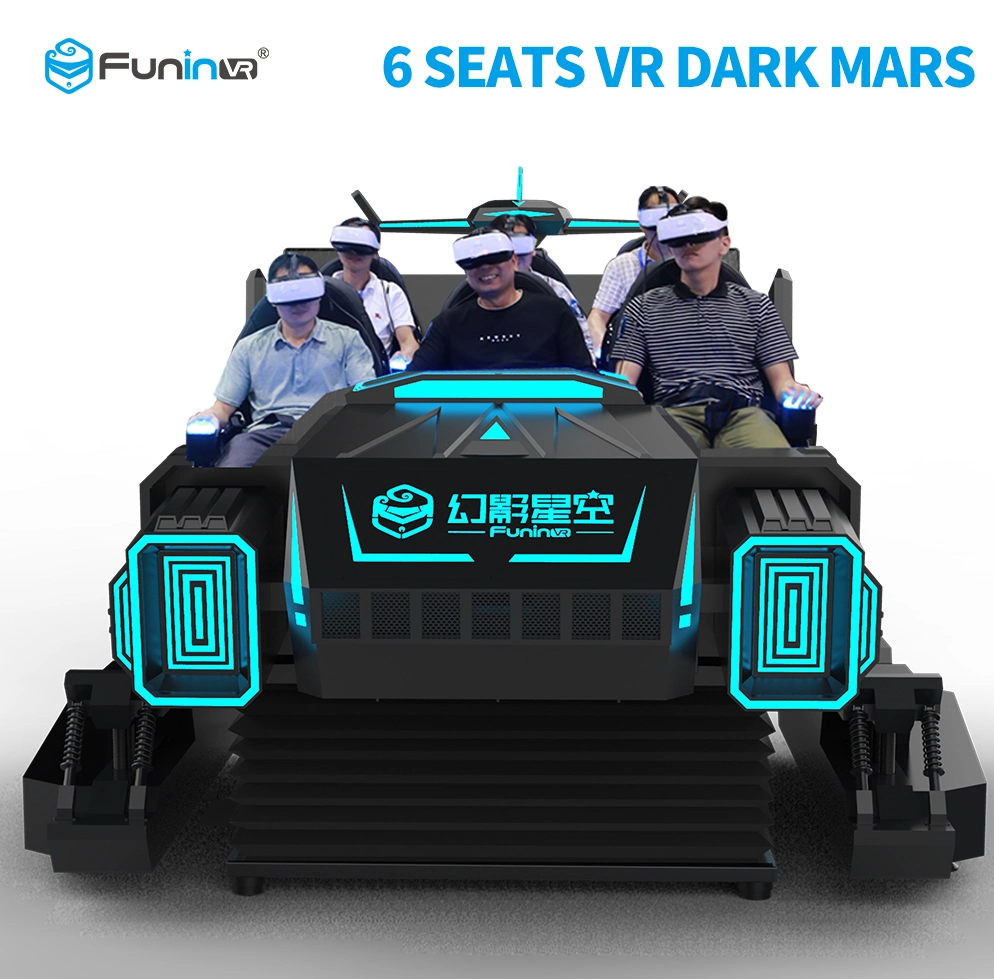 Funinvr Hot Sale Earn Money Virtual Reality Vr Game Machine 6 Seats Dark Mars Racing 9d Vr Simulator