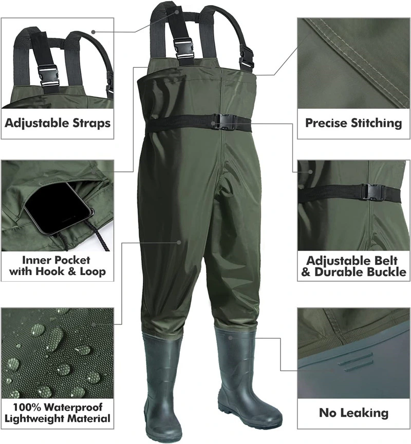 High quality/High cost performance Zipper Camo Chest Waders Waterproof Breathable Stockingfoot Fishing Wader