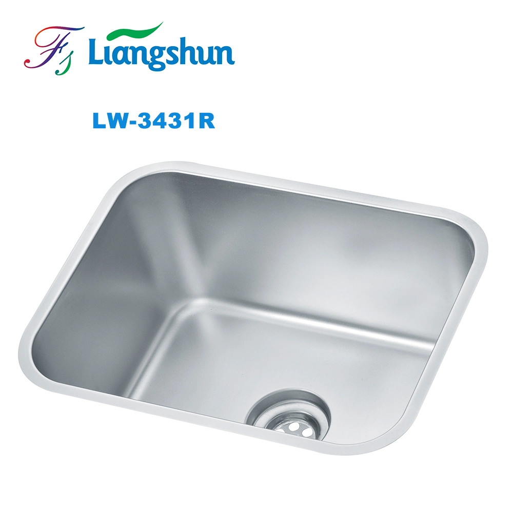 W-3431r Small Camper Modern Machine Utility Stainless Steel Single Undermount Washing Sink Kitchen Wash Basin Stainless Steel