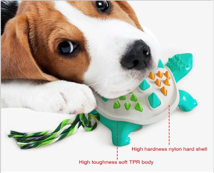 Colorful God Turtle Shaped Entertainment Function Improve Relieve Anxiety Dog Chew Toy