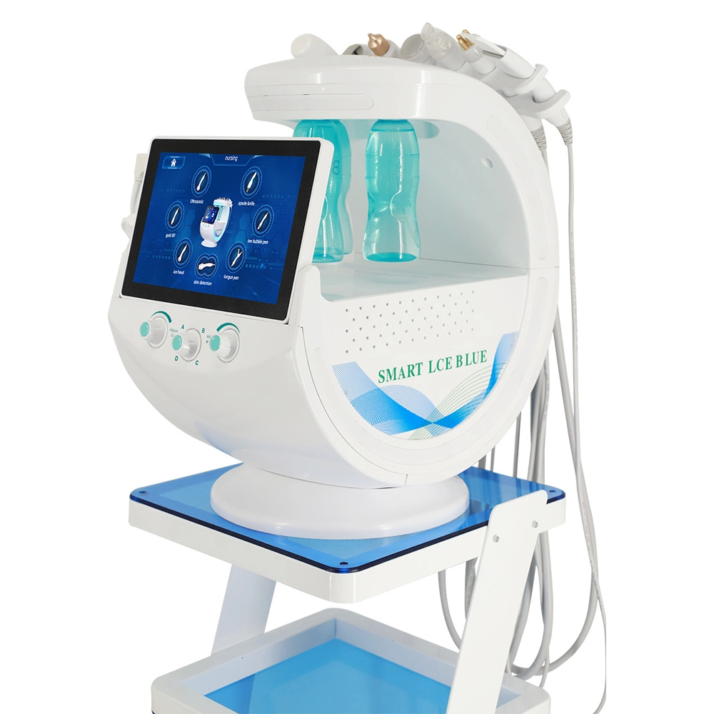 New 7 In1 Machine Ice Blue Aqua Peeling Skin Analysis Multifunctional Beauty Equipment