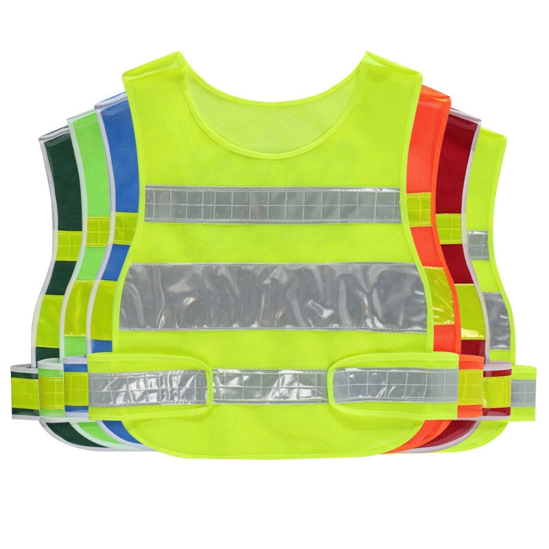 Logo personnalisé vestes de sécurité réfléchissant Gilet de sécurité de la construction Hi Vis vestes réfléchissantes de sécurité au travail avec poche