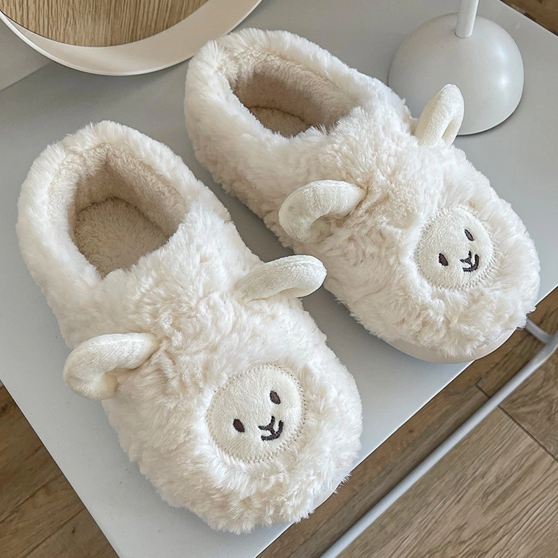 Agneau mouton Super Doux un jouet en peluche shoe slipper hiver confortable de gros bébé OEM