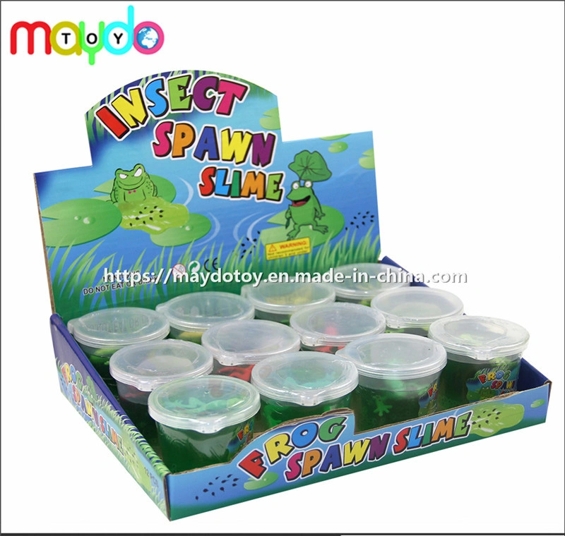 Novidade Frog Desovar Slime nojento Educacional Crystal Slime brinquedo com Inseto