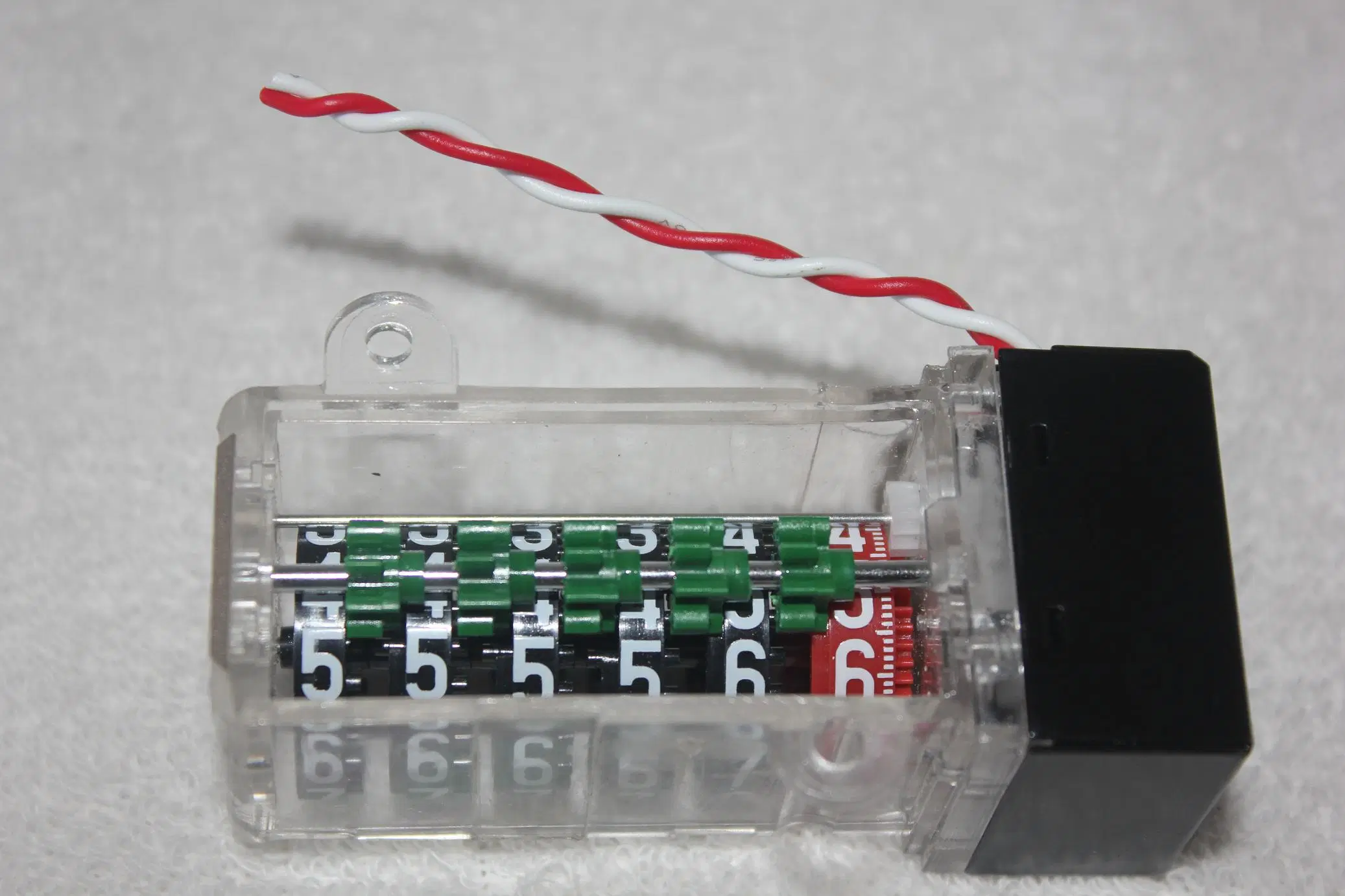 Mechanischer Zähler mit 200:1 für transparent