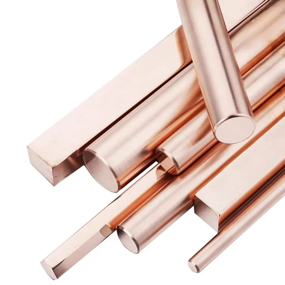 8mm 10mm Thickness Square/Flat/Hexagonal/Wire Rod Pure Copper Bar Brass Bar C1020 C1100 C1221 C2600 Round Copper Bar