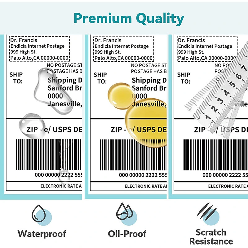 High quality/High cost performance  4X6 Thermal Shipping Label Direct Thermal Custom Labels Stickers