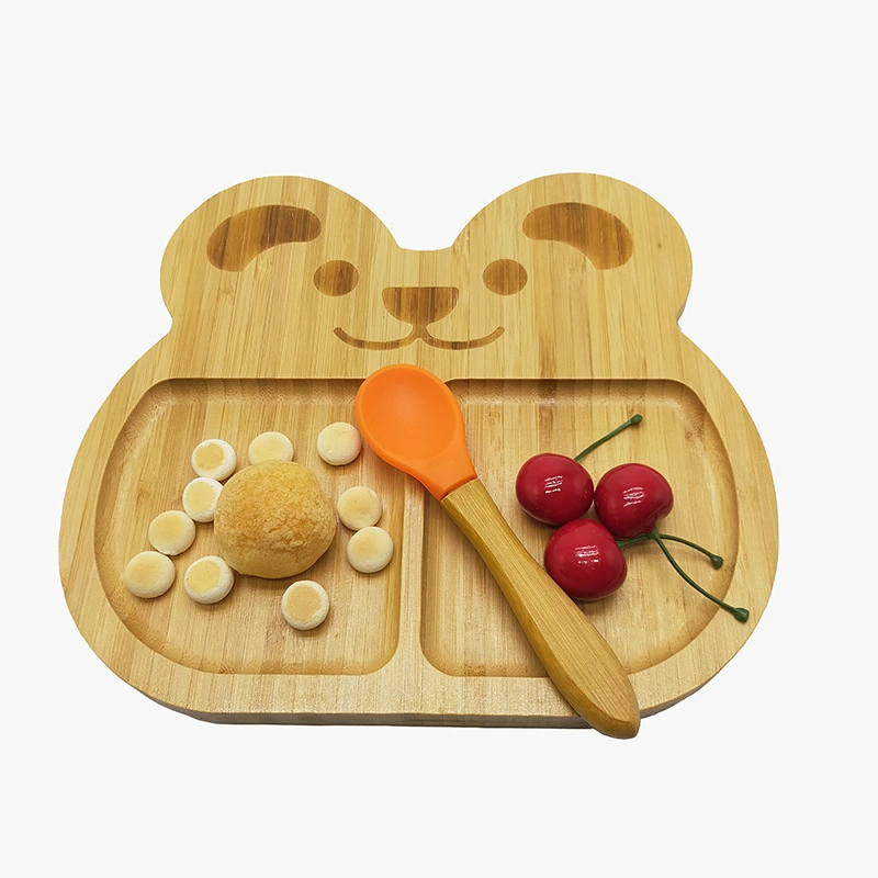 Bamboo Kids Eating Dish Plate Bamboo Tableware