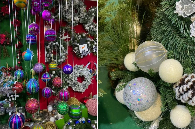 Christmas Decoration Supplies Promotional Gifts Glitter Xmas Baubles Ball Decoration Christmas Felt Ornament