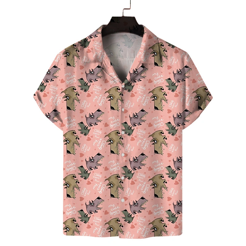 Summer Wear Beach Apparels Men Clothing Custom Polyester Spandex Hawaiian Shirts