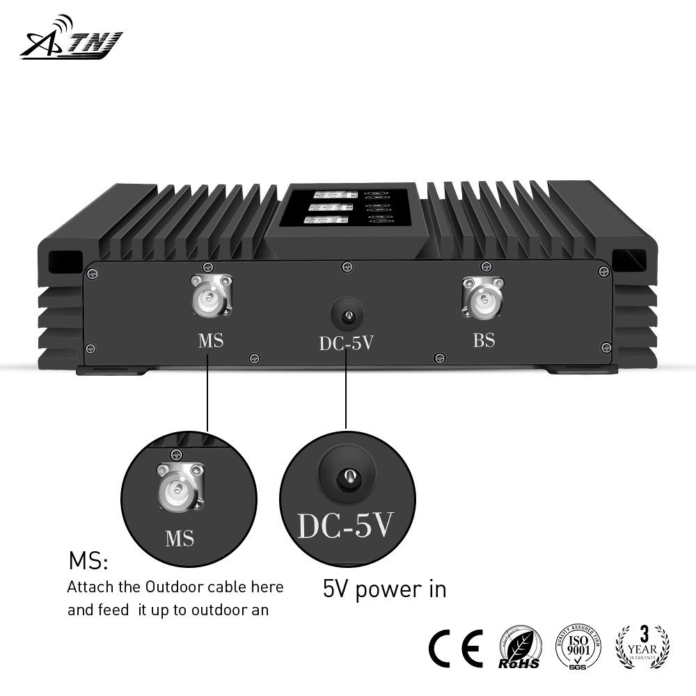 Atnj New Product 850+1800+2100 MHz Tri Band Mobile Signal Repeaters 2g, 3G, 4G Cellular Signal Amplifier Booster for Moe & Work