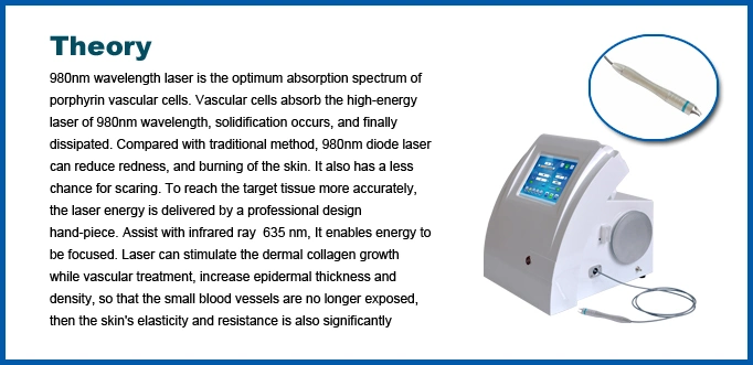 Desktop 980nm Diode Laser Spider Vein Therapy with Ce