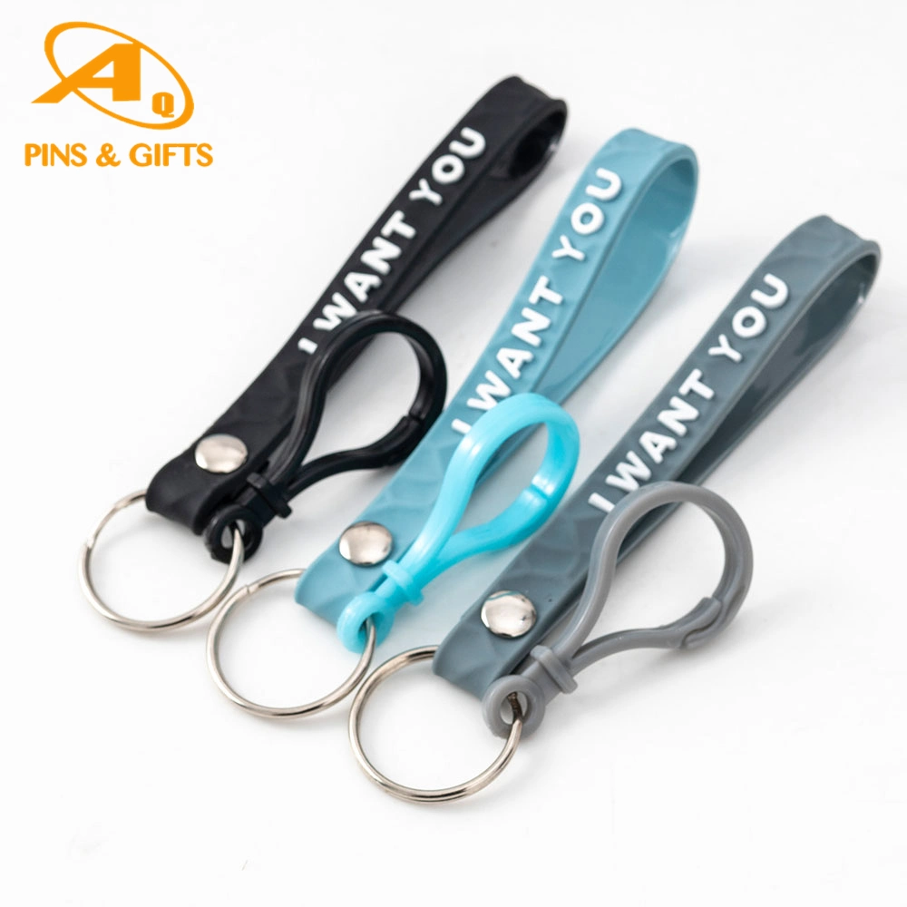 Wholesale/Supplier China Smart Wristband Gift Free Artwork PVC Rubber Silicone Keychain Watch Bracelet Silicone Key Fob