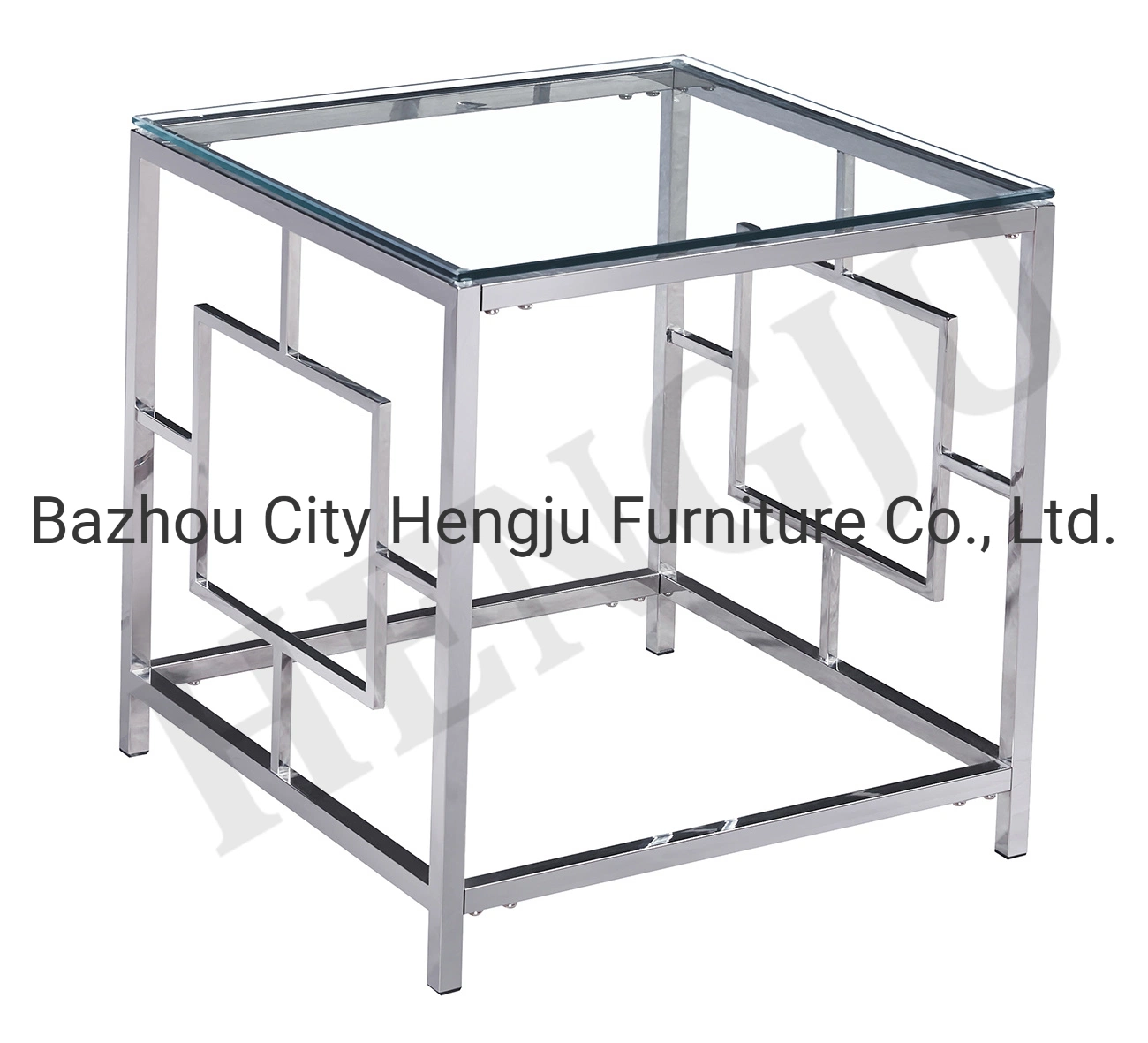 Popular Leisure Side Table French Style Cheap Decorative End Table Customized Glass Top Living Room Furniture