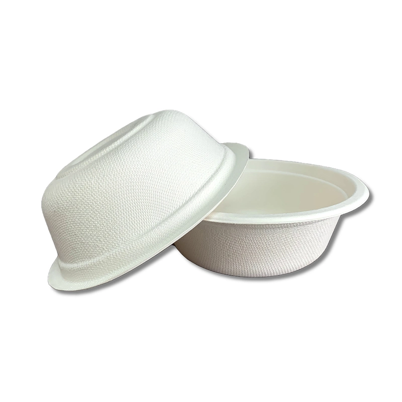 Bamboo Fiber Sugarcane Soup Tomato Sauce Ketchep Biodegradable Disposable Paper Bowl Bagasse Tableware