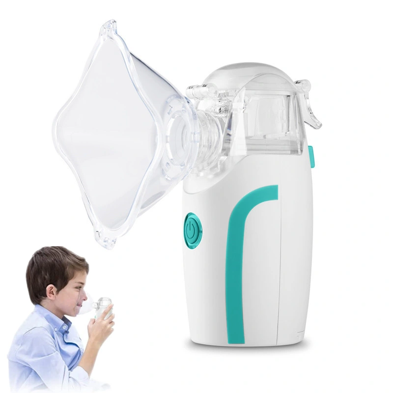 Children and Adult Health Care Medical Treatment Battery Operated Mesh Portable Ultrasonic Nebulizer USB Cable