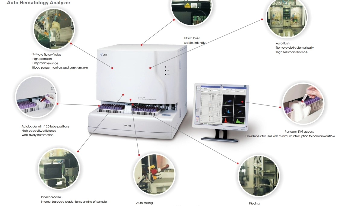 My-B018 Medical Five Classification of Blood Corpuscle Analyzer 5-teilig Auto Hämatologie-Analysator