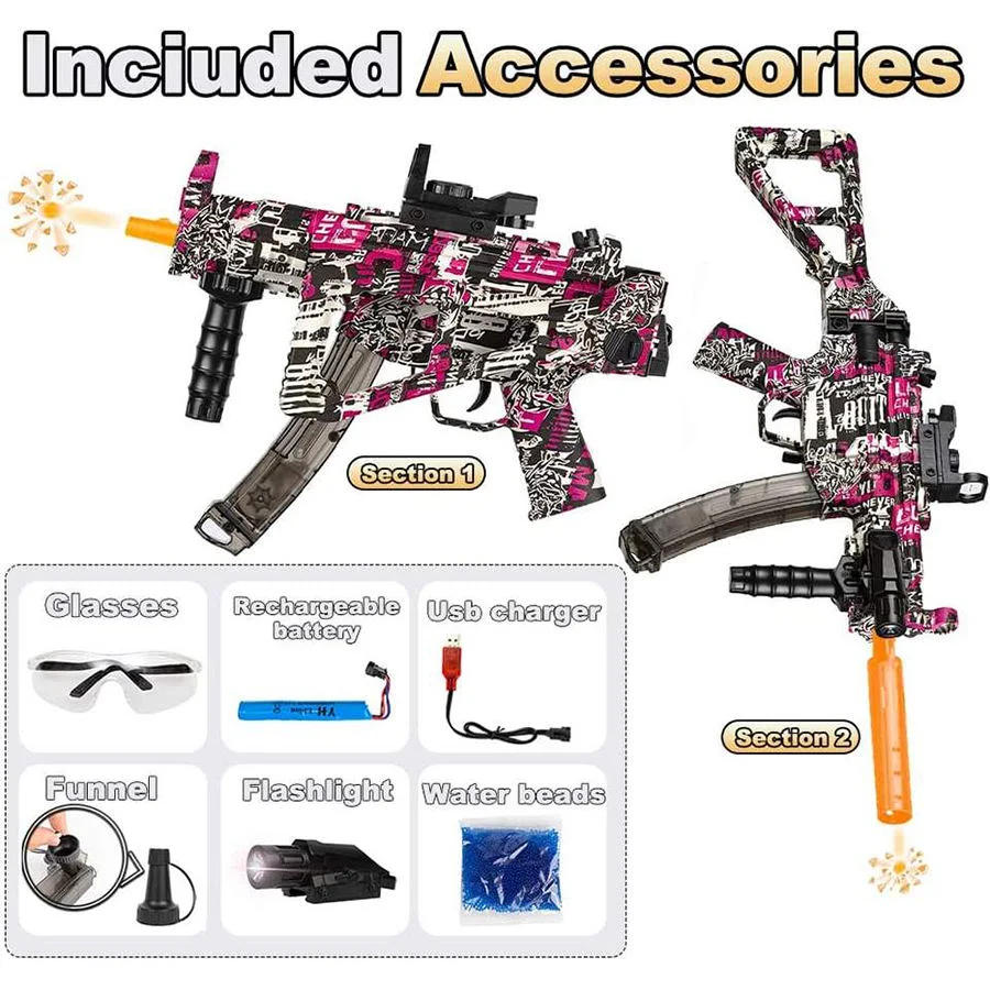 Hot Selling MP5K Gel Blasters M416 Toy Gun Gel eau Perles Blaster pistolet Splatter balle Blaster jouets pistolets activités de plein air