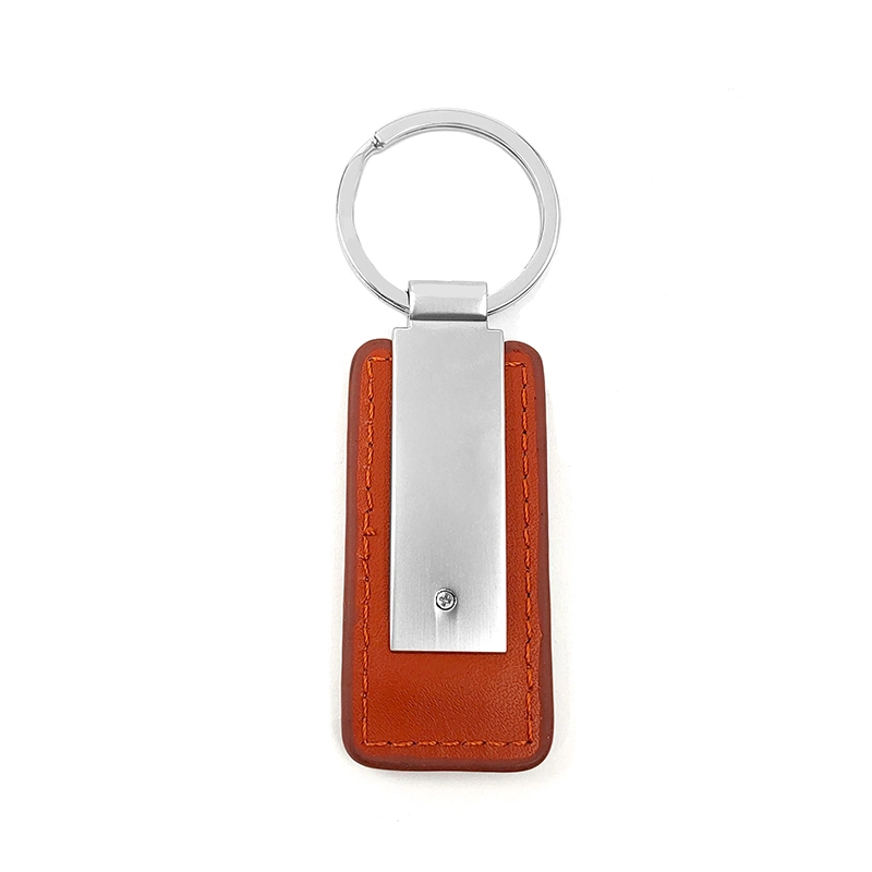 PU Leather Business Gift with Customizable Logo Print Keychain Pendant